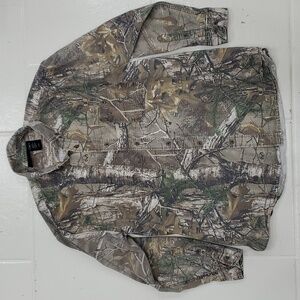 Bushmaster shirt men's size 2XL tan Realtree camouflage button down ripstop